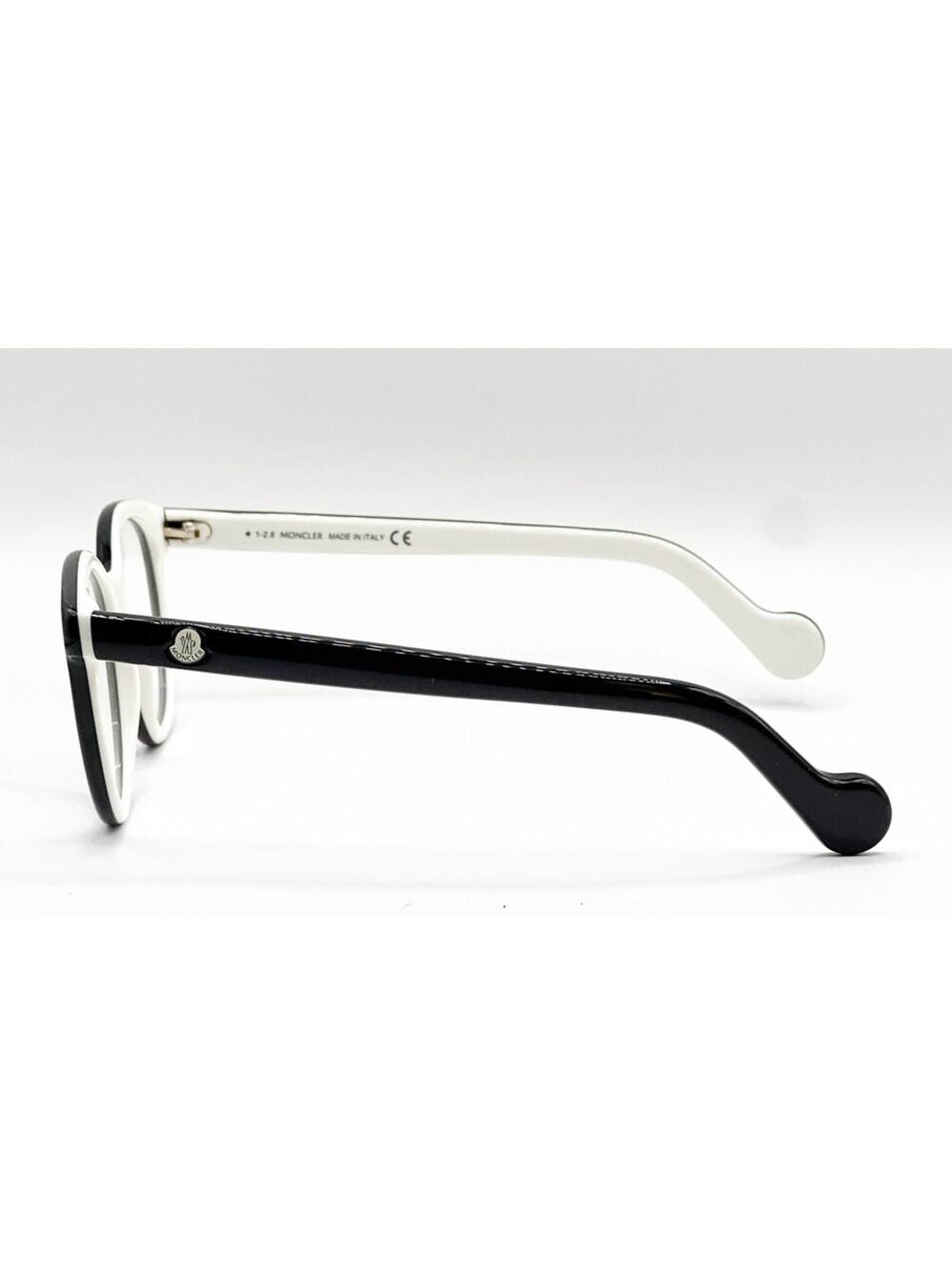 Moncler ML 5043 005 Black And White Full Rim Authentic Eyeglass Frames 50-19-140 - Picture 2 of 5
